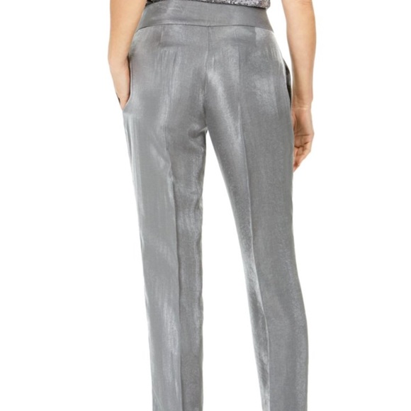 Kasper Silver Shimmer Pants - Picture 2 of 10